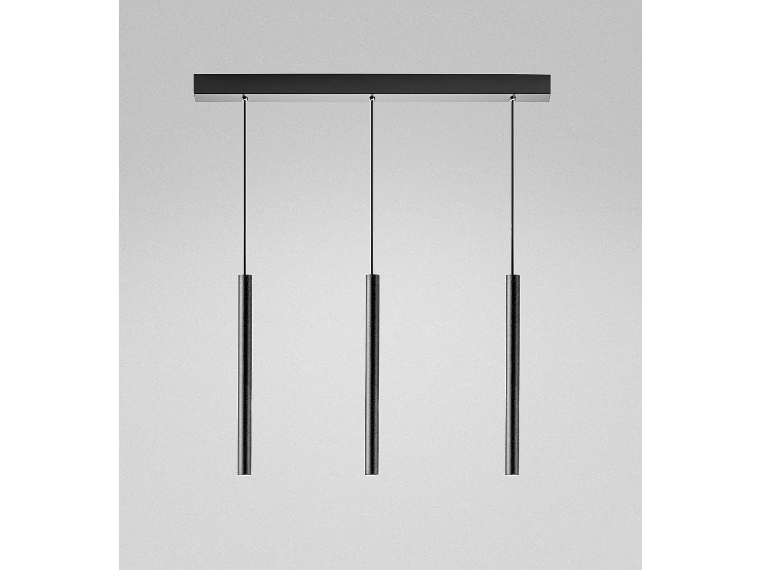 Thalassia S/3P Lineaire Hanglamp - 3 Lichtpunten 3x7W 3000K 1194lm 18° Stralingshoek Satijnzwarte Afwerking - Gealuce - Hoogwaardig Aluminium