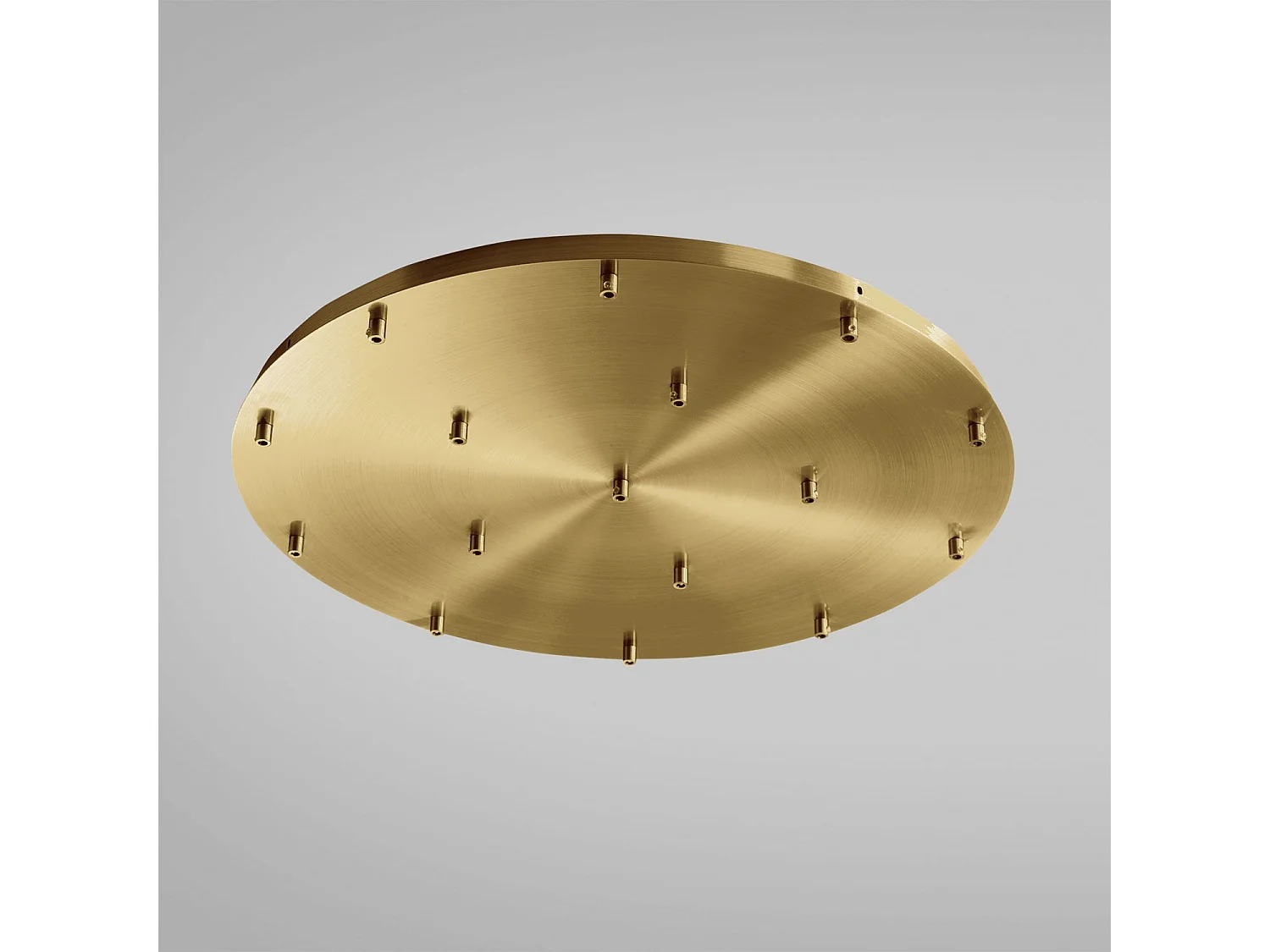Runde Deckenrosette für OFELIA MINI B T/16 Pendelleuchte – 16 Löcher, Messing-Finish, inklusive Befestigungsmaterial und Klemmenblock – Gea Luce