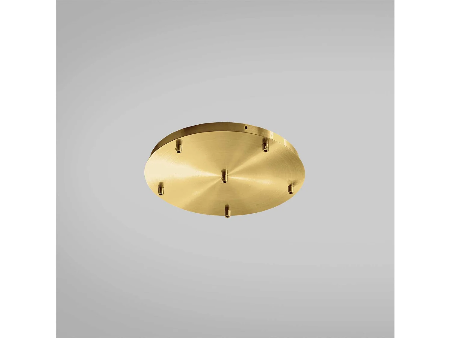 Ofelia Mini B T/6 Runde Deckenrosette – Pendelleuchtenfassung mit 6 Löchern, Messing-Finish, Schutzart IP20 – Gealuce