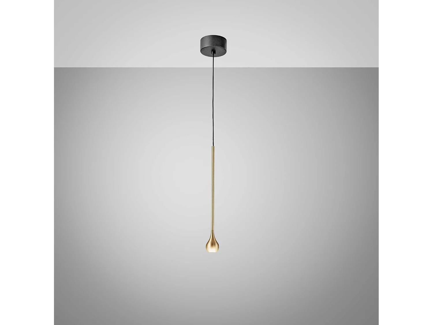 URSULA S/P Gold Pendelleuchte – Einzelne LED-Pendelleuchte, 5 W, 3000 K, 255 lm, 24° Abstrahlwinkel, Aluminiumrahmen, IP20 – Gea Luce