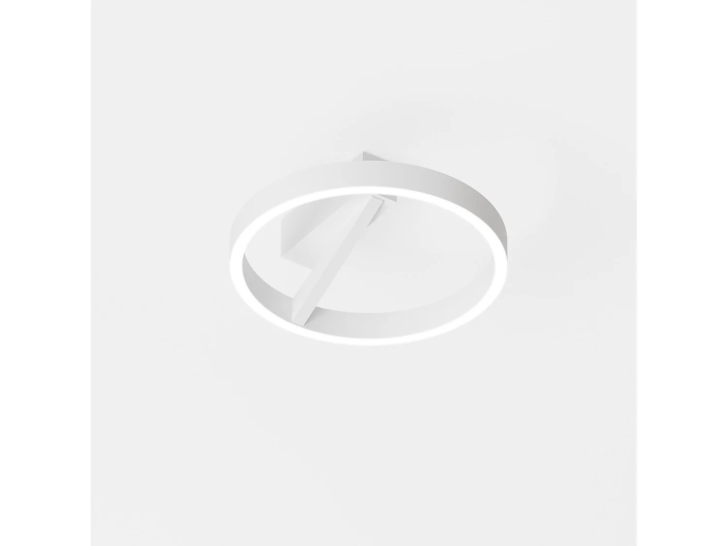 Criseide P/P LED-plafondlamp - 40W 2100lm 3000K dimbaar met aflopende rand in satijnwit aluminium - Gealuce