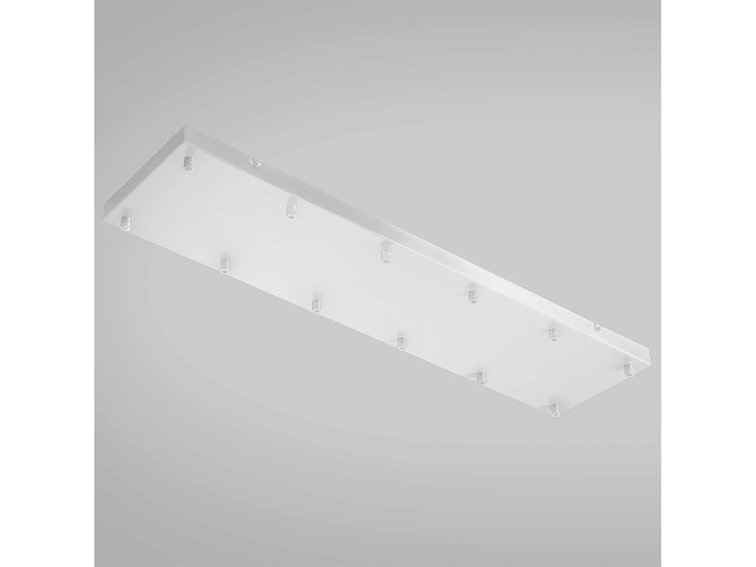 Ofelia Mini BR/12 Rechthoekige Plafondrozet - Hanglampvoet met 12 gaten, Matwitte afwerking, IP20-classificatie - Gealuce