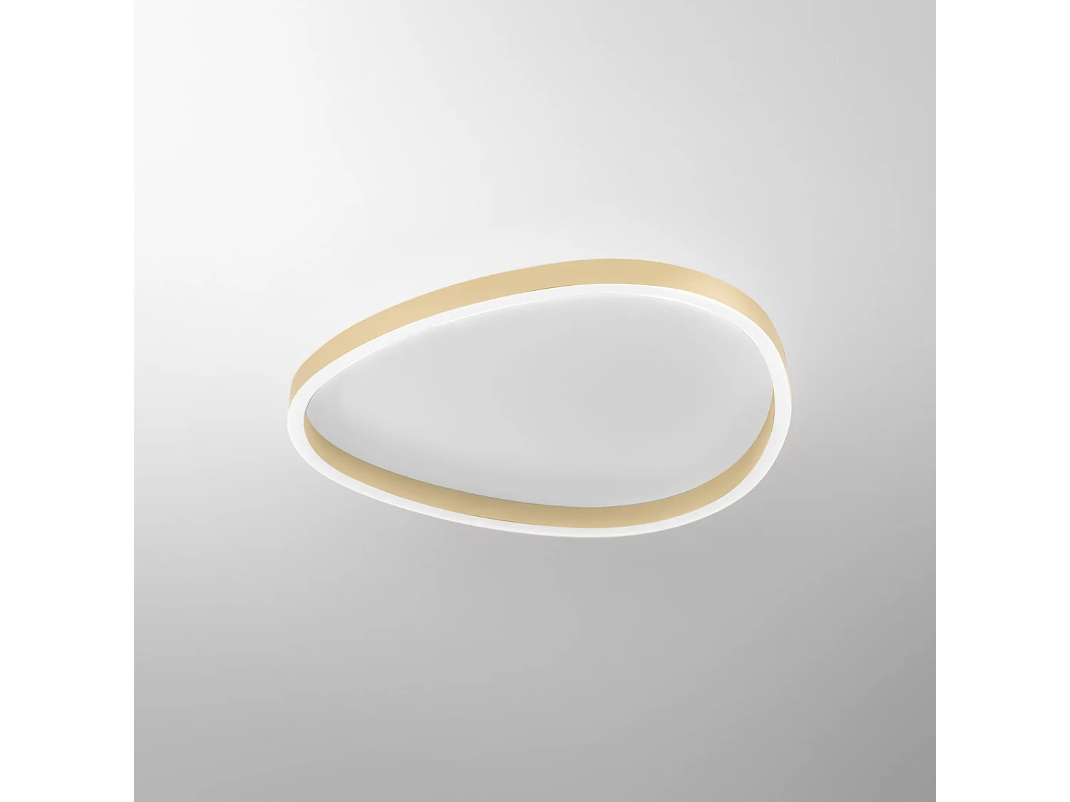 Ecaris P/M Deckenleuchte 50W+10W LED 3100-3200lm CCT 3000K/4000K Dimmbar in Aluminium New Beige - Gealuce