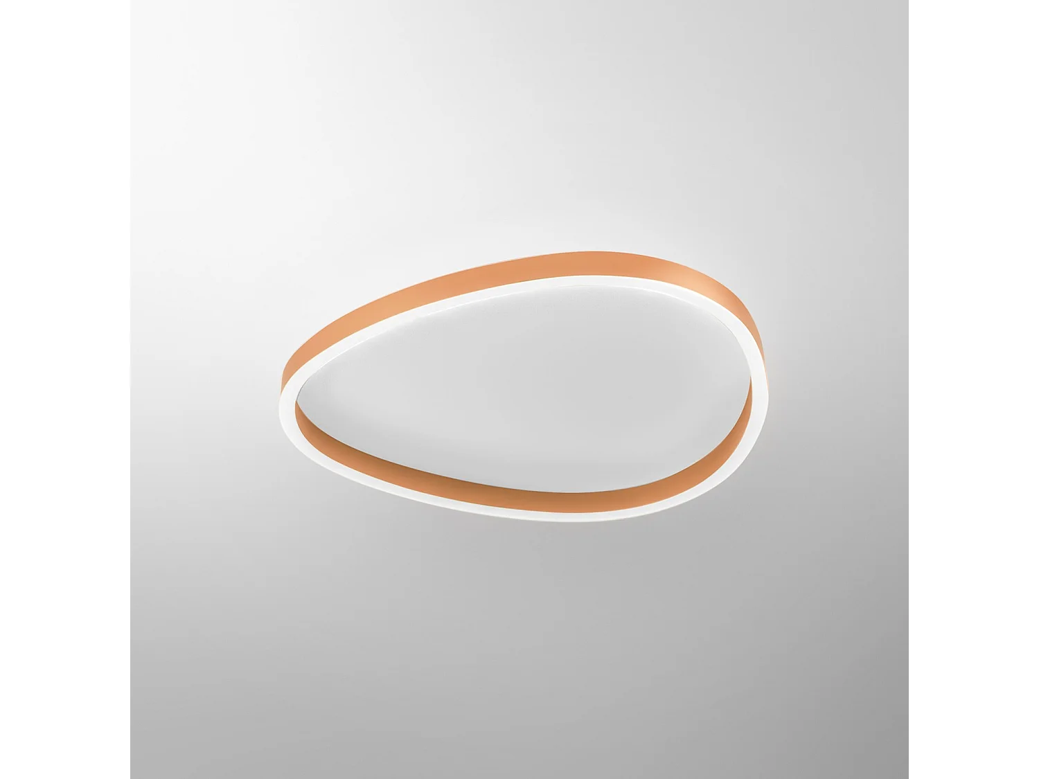 Plafonnier Ecaris P/M 50W+10W Led 3100-3200Lm Cct 3000K/4000K Dimmable En Aluminium Pêche - Gealuce