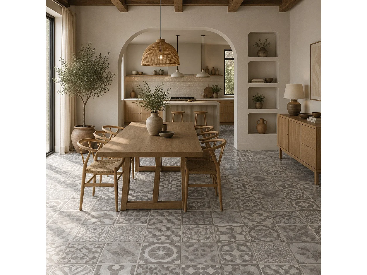 Piastrelle Autoadesive PVC Divina Home Effetto Maiolica Vintage, Set 22 Pz per 2 mq, Spessore 0,15 cm, 30,4x30,4 cm - Stile Decorativo e Versatile