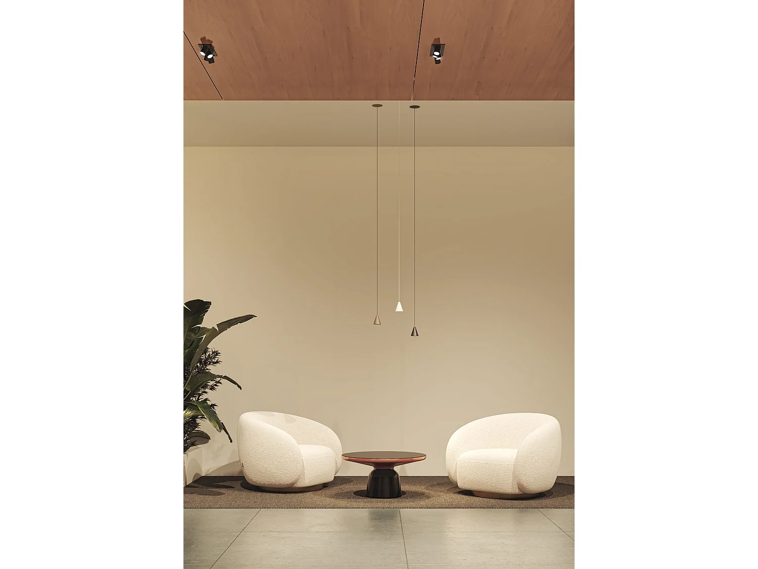 Zoe Surface hanglamp Beneito & Faure 7W 38° 3000K mat wit - conisch ontwerp LED CRI90 UGR<19 voor binnenverlichting