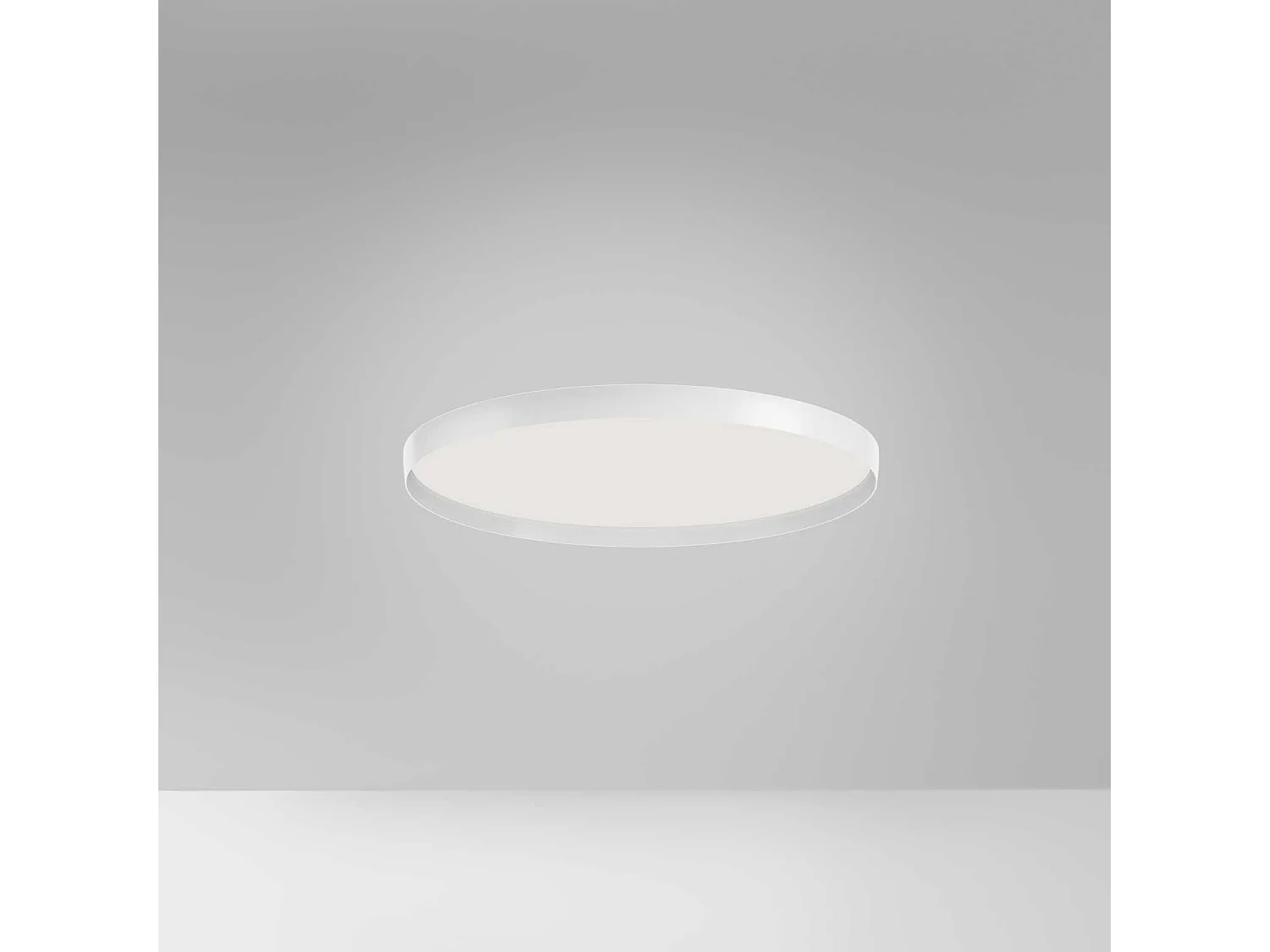 ACELIA P/M 40W dimbare LED-plafondlamp met faseafsnijding en dubbele lichtuitstraling in opaalwit aluminium - Gealuce