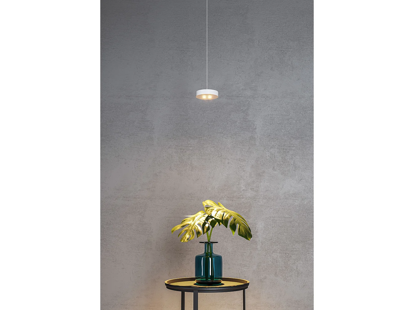 Cookie hanglamp met LED-verlichting, 12W, matzwart, CRI>90, kleurtemperatuurschakelaar 2700K-3200K-4000K, TRIAC dimbaar - Beneito & Faure