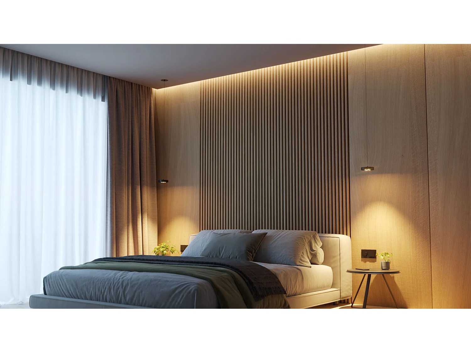 Cookie hanglamp met LED-verlichting, 12W, matzwart, CRI>90, kleurtemperatuurschakelaar 2700K-3200K-4000K, TRIAC dimbaar - Beneito & Faure