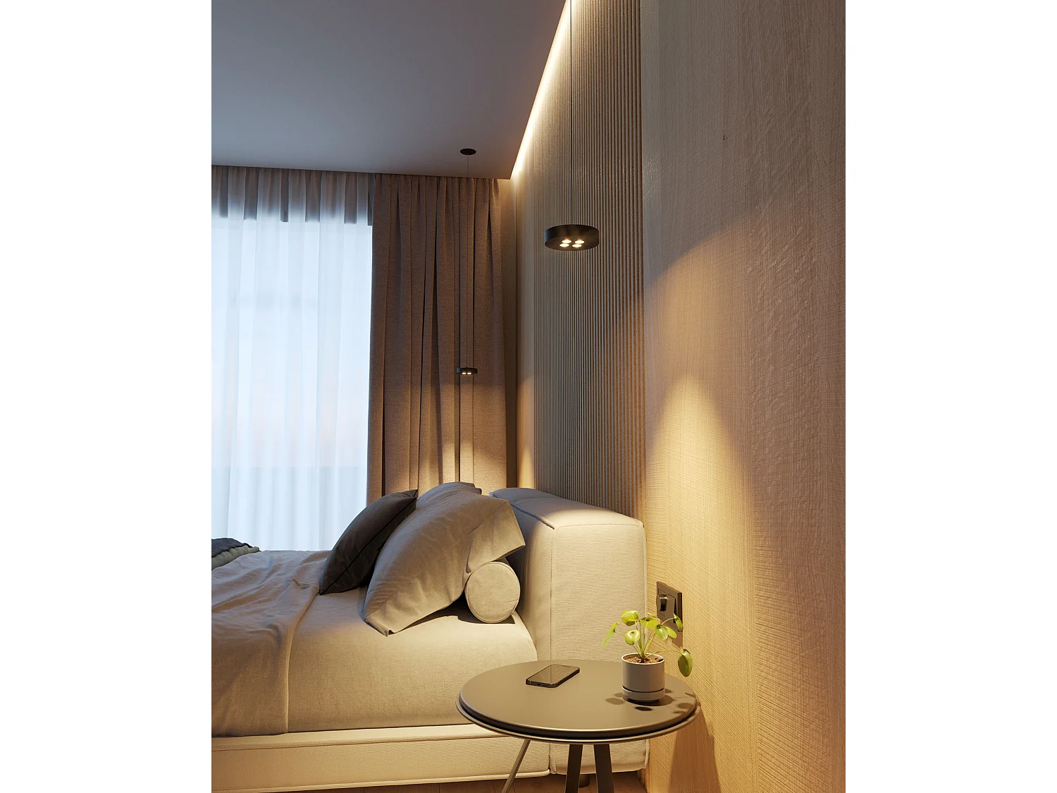 Cookie hanglamp met LED-verlichting, 12W, matzwart, CRI>90, kleurtemperatuurschakelaar 2700K-3200K-4000K, TRIAC dimbaar - Beneito & Faure