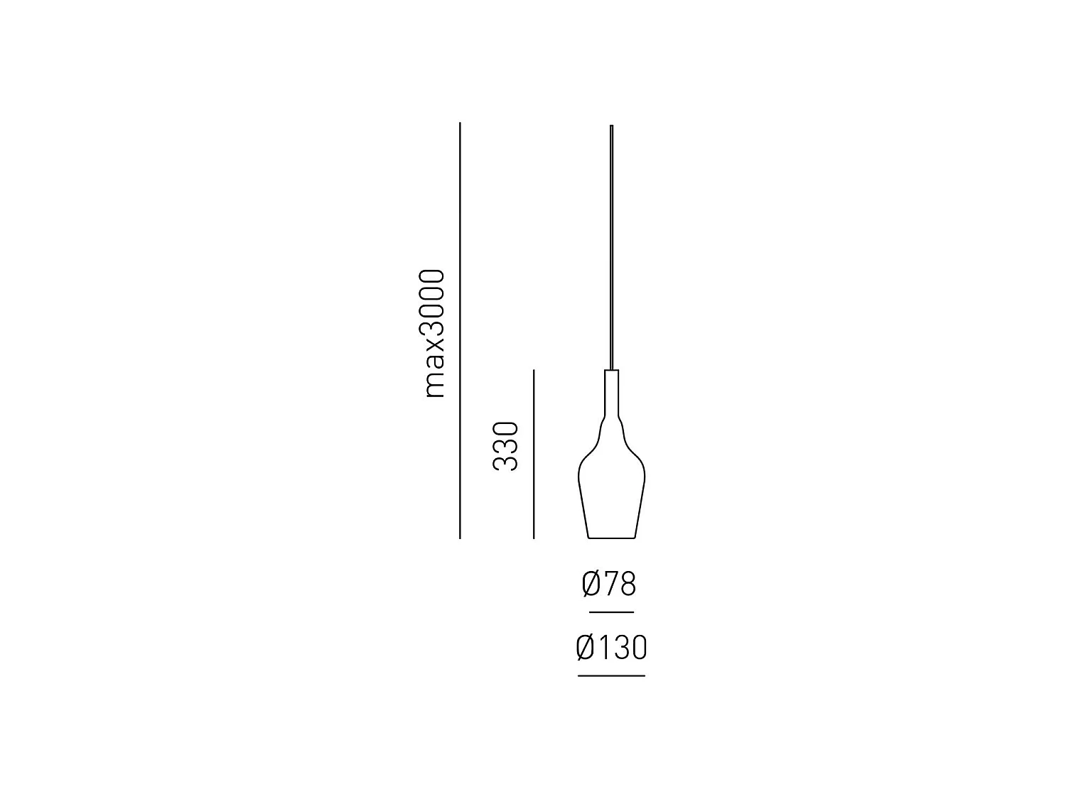 Ofelia S/12 Mini Lampada a Sospensione in Vetro Borosilicato Rame Specchiato con Attacco G9 e Cavo 3 metri per Interni - Gealuce