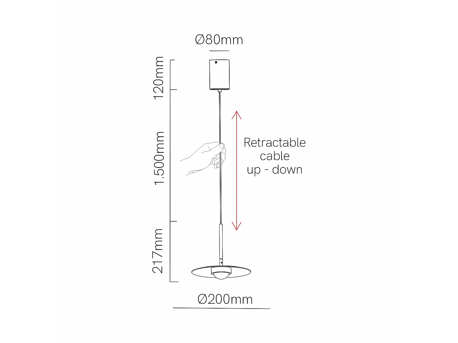 MINI HAT SURFACE Hanglamp 8W 70º 2700K Mat Wit - Elegante, energiezuinige LED-verlichting - Beneito & Faure