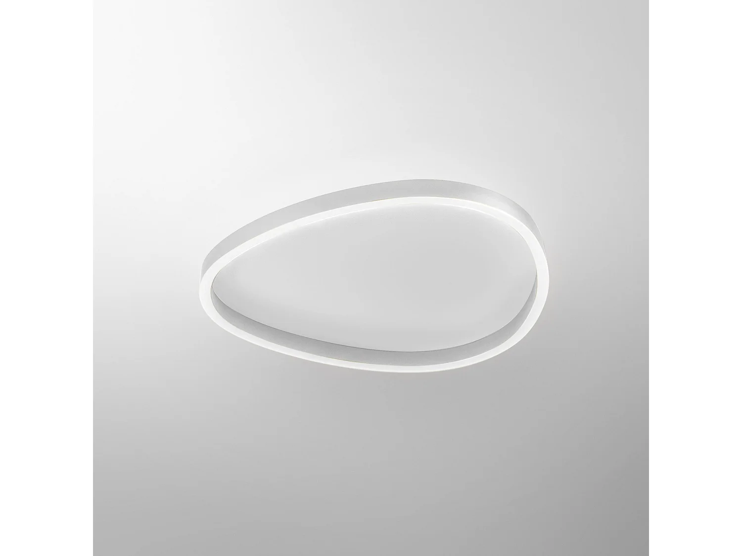 Ecaris P/M 60W LED-plafondlamp met dubbele lichtuitstraling, dimbaar, kleurtemperatuur (CCT) 3000K/4000K, in satijnwit aluminium - Gealuce