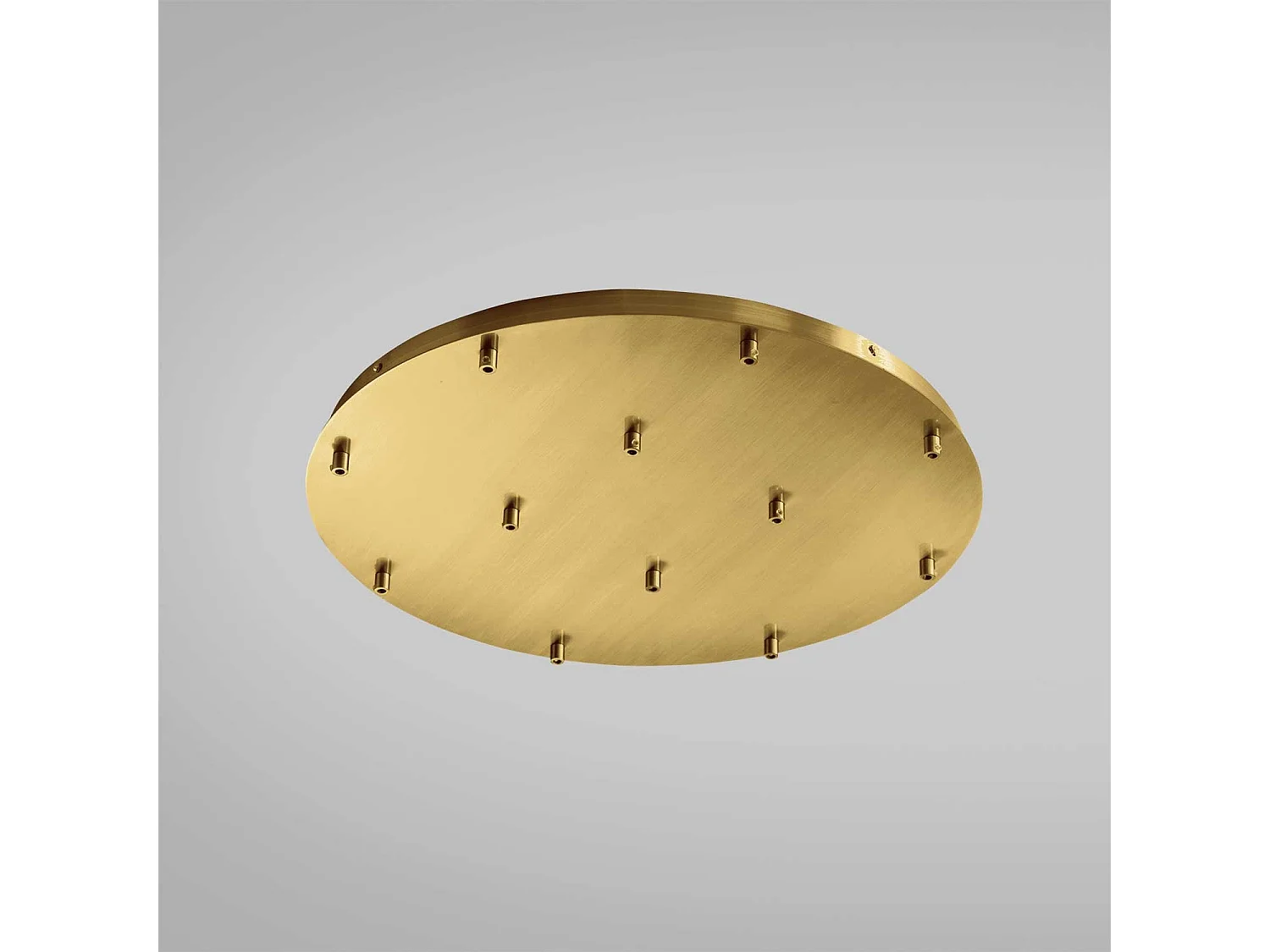 Runde Deckenrosette für OFELIA MINI B T/12 Pendelleuchte – 12 Löcher, Messing-Finish, inklusive Befestigungsmaterial und Klemmenblock – Gea Luce
