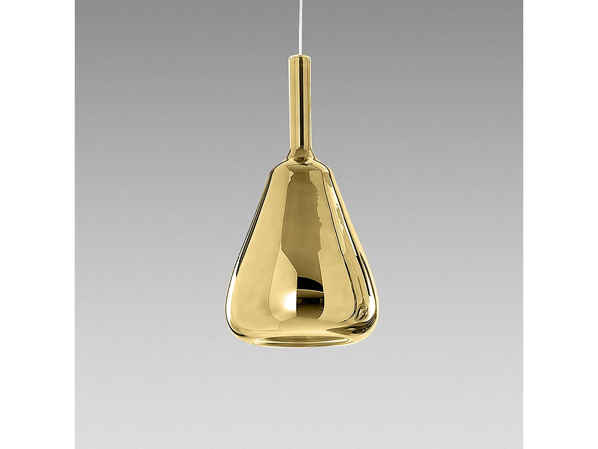 OFELIA S/11 Pendelleuchte – Verspiegeltes Gold-Borosilikatglas, G9-Fassung, 3-Meter-Kabel, Schutzart IP20, Leuchtendes Design – Gealuce