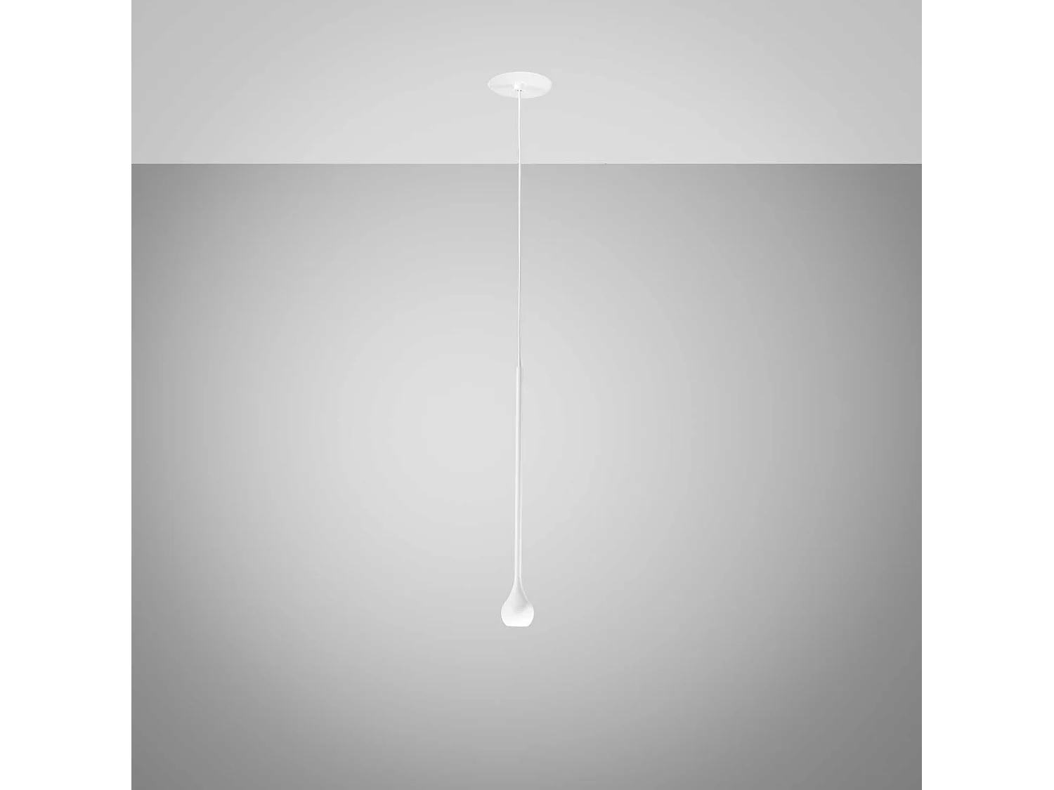 URSULA SP/I Witte Hanglamp - Inbouwpendellamp LED 5W 3000K 255lm 24° Stralingshoek Aluminium Frame IP20 - Gea Luce