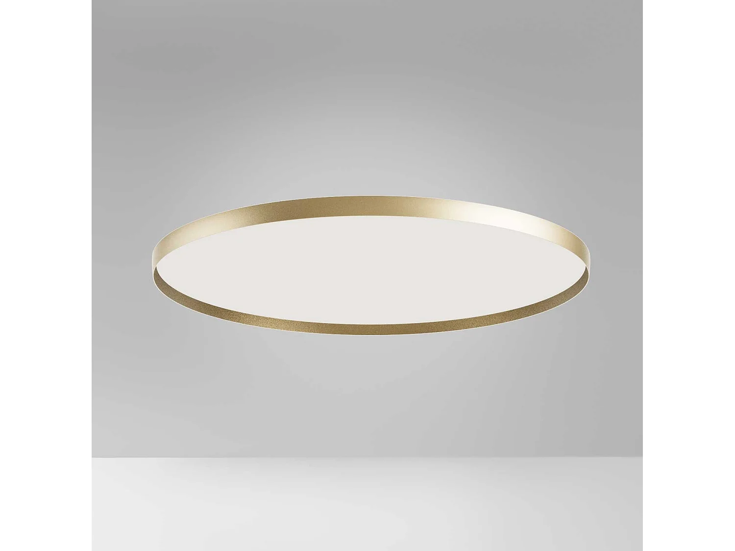 Luminária de teto LED integrada ACELIA P/S 76W, dupla emissão de 120°, temperatura de cor variável de 3000K a 4000K, alumínio dourado - Gealuce