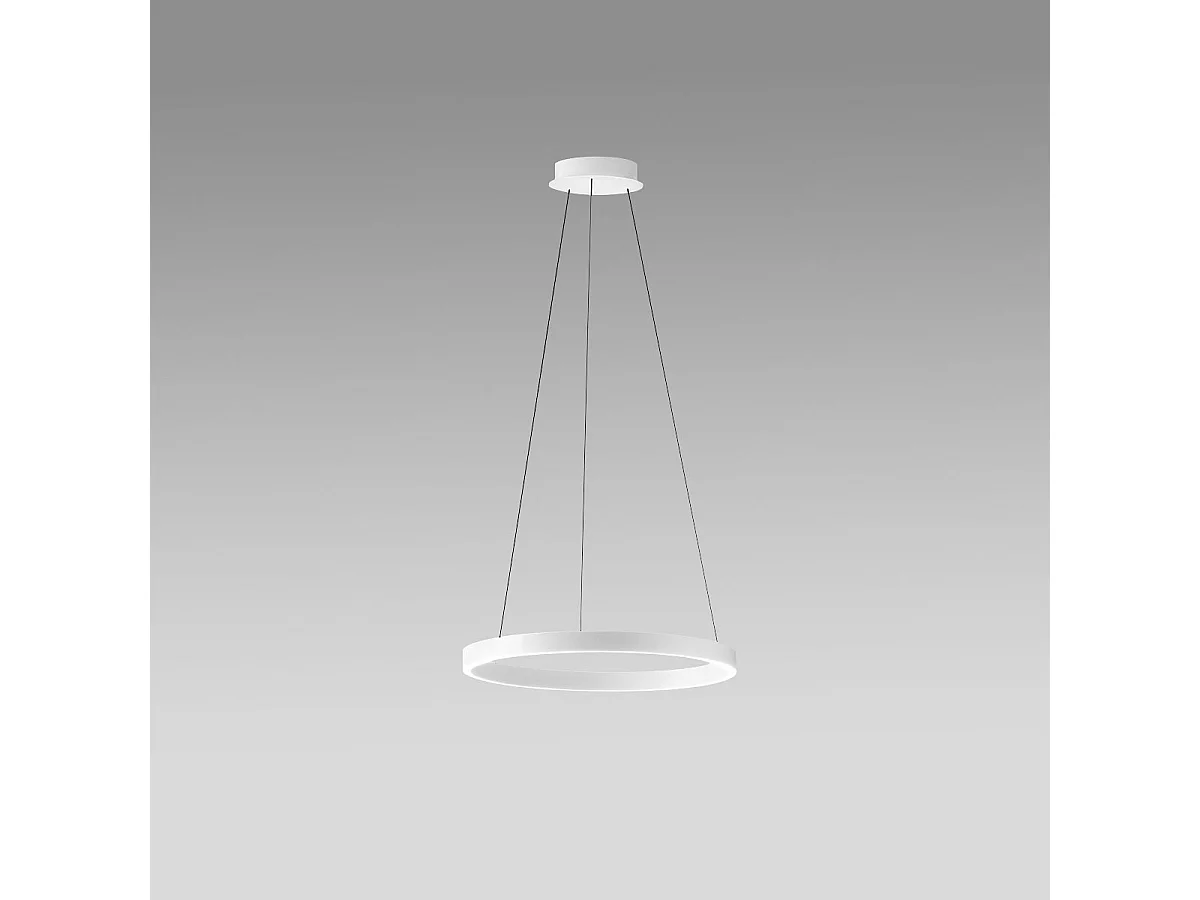 Criseide S/P Weiße Pendelleuchte – Integrierte LED 60 W 3200 lm 3000 K dimmbar, doppelte Lichtabstrahlung, Aluminium und Silikon – Gealuce