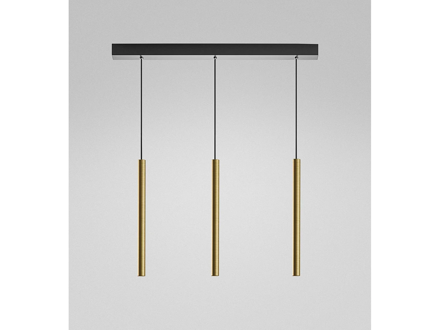 Thalassia S/3P – lineaire hanglamp 3x7W 3000K 18° goud/zwart rozet – Gealuce