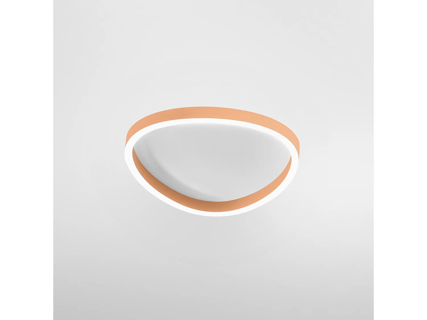 Plafonnier Ecaris P/P 38W+8W Led 2200-2300Lm Cct 3000K/4000K Dimmable En Aluminium Pêche - Gealuce