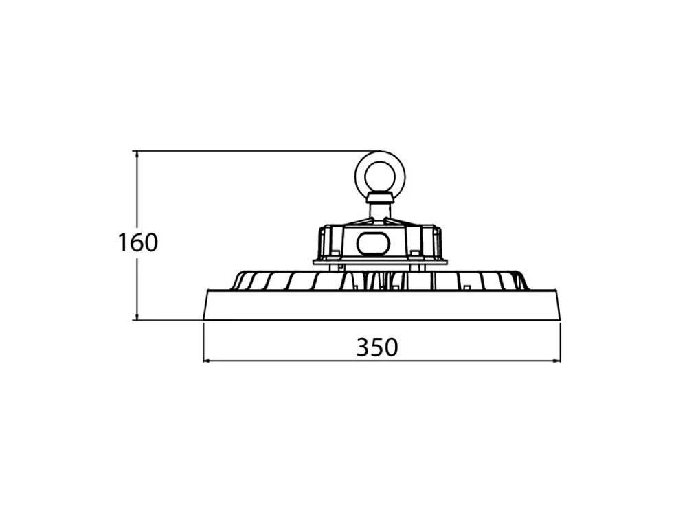 Projecteur LED industriel Ufo 200 W/160 W/120 W Hu4 IP65 4 000 K 32 000 lm Dimmable - Pilote Philips