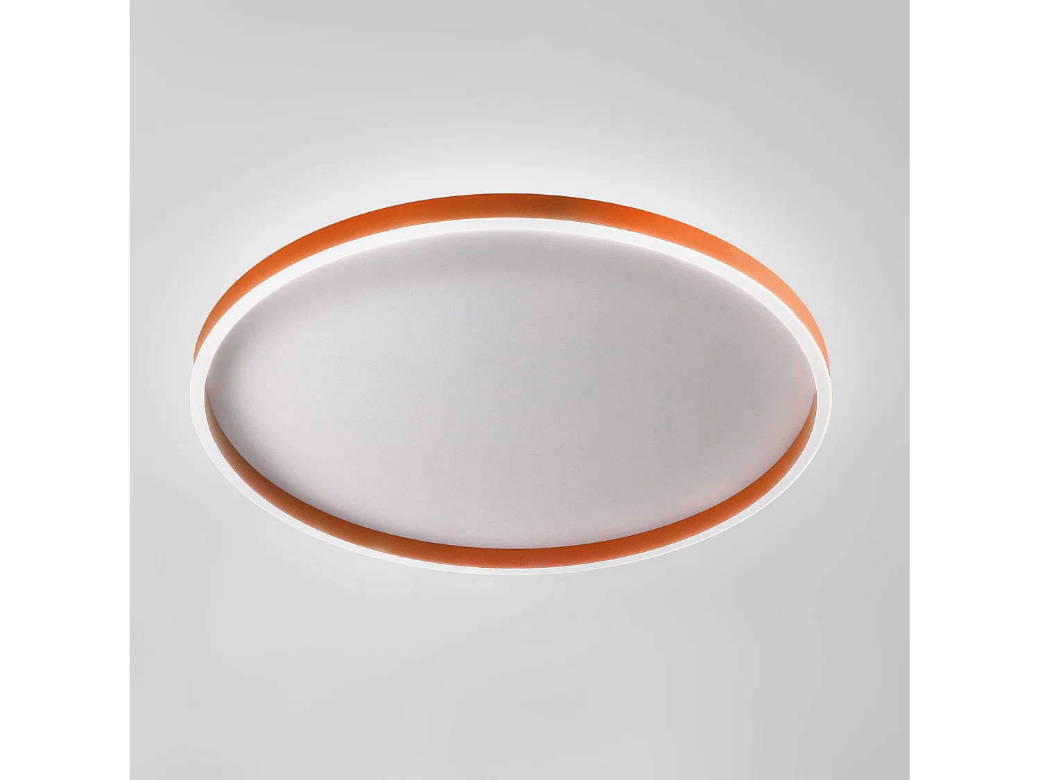 AELA P/G loftlampe i brændt orange, aluminium, 60 W + 12 W integreret LED dobbelt emission, 3800 lm, dæmpbar, fasedæmpning - Gealuce