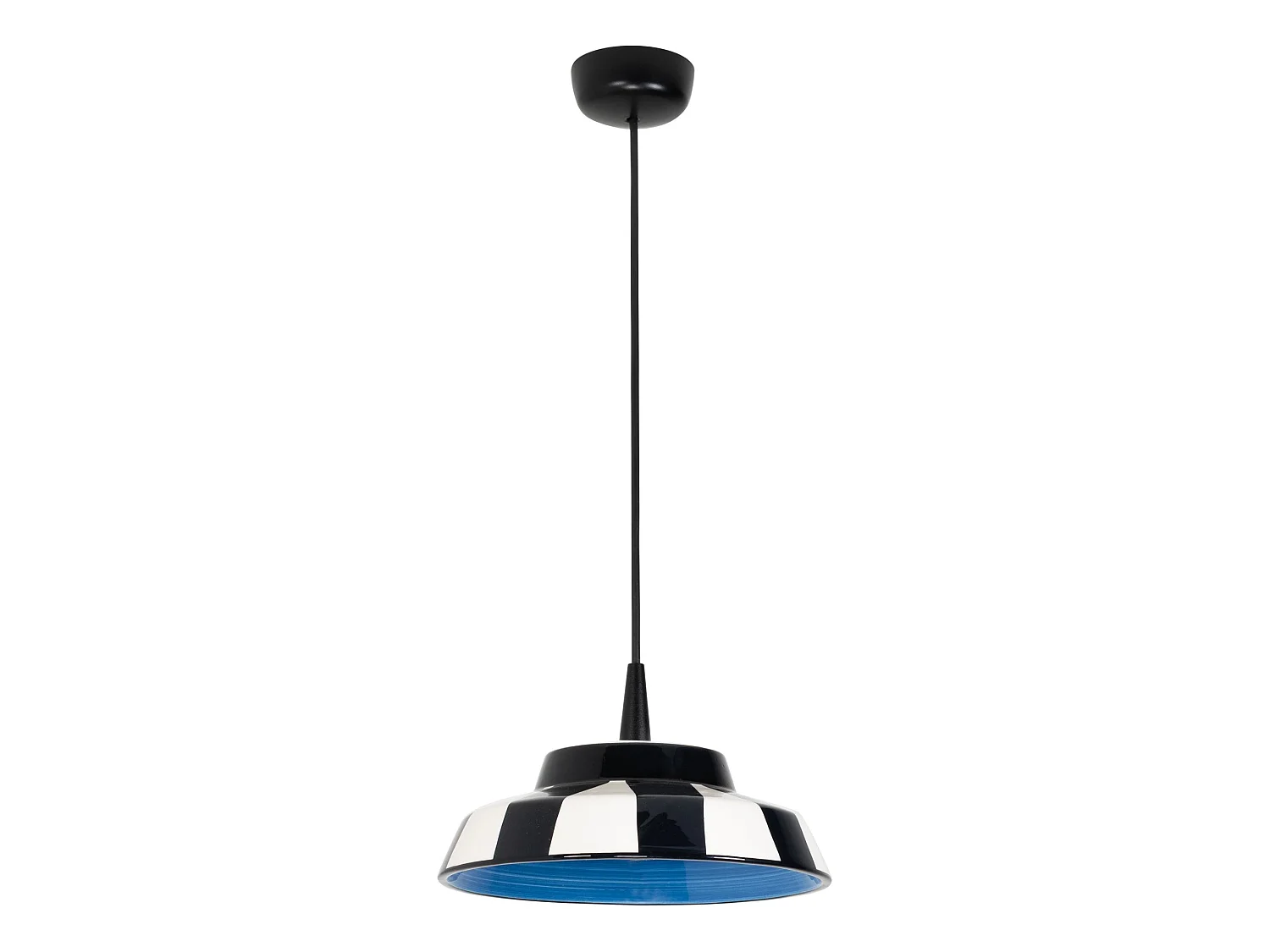 Circus LED-hanglamp, handgemaakt ontwerp in blauw keramiek, Ø24 cm met 8W 3000K lichtbron, hoge efficiëntie, CRI 90. Geschikt voor binnengebruik.