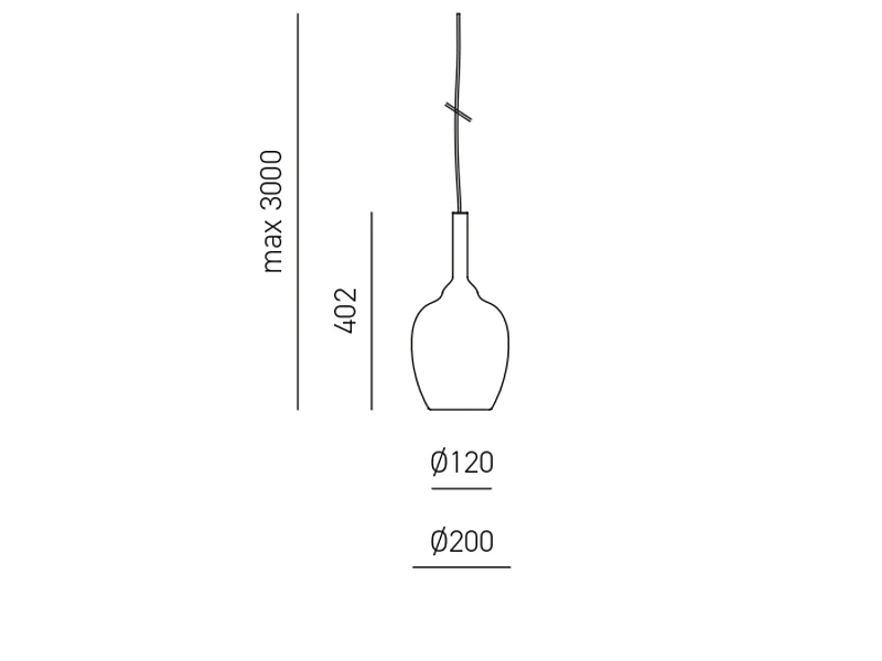 OFELIA S/10 Spiegelgoldene Pendelleuchte – G9 Borosilikatglas, 3 m Kabel, luxuriöser und eleganter Stil von Gea Luce