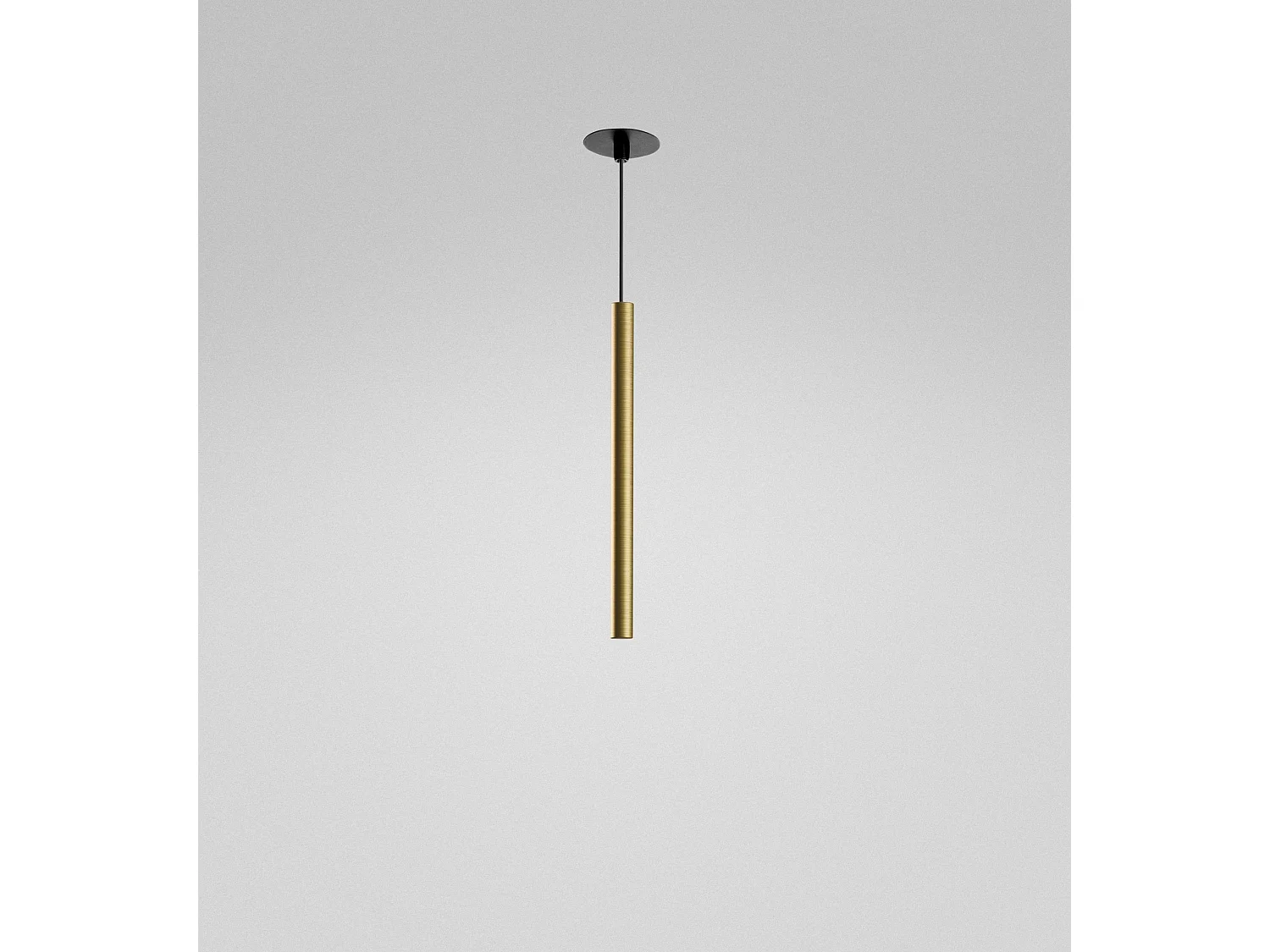 Thalassia SP/I LED-hanglamp - Enkelvoudig 7W 3000K 398lm 18° stralingshoek Goudkleurige afwerking met zwarte plafondrozet - Gealuce - Modern aluminium
