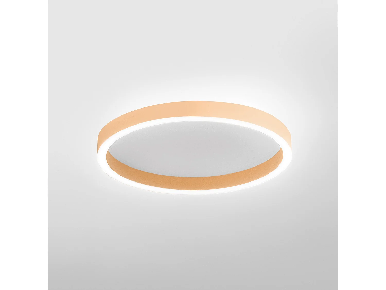Aela P/M Plafonnier Led 60W Double Émission 3100-3200Lm 3000K/4000K Aluminium Couleur Pêche Gradable Coupe De Phase - Gealuce