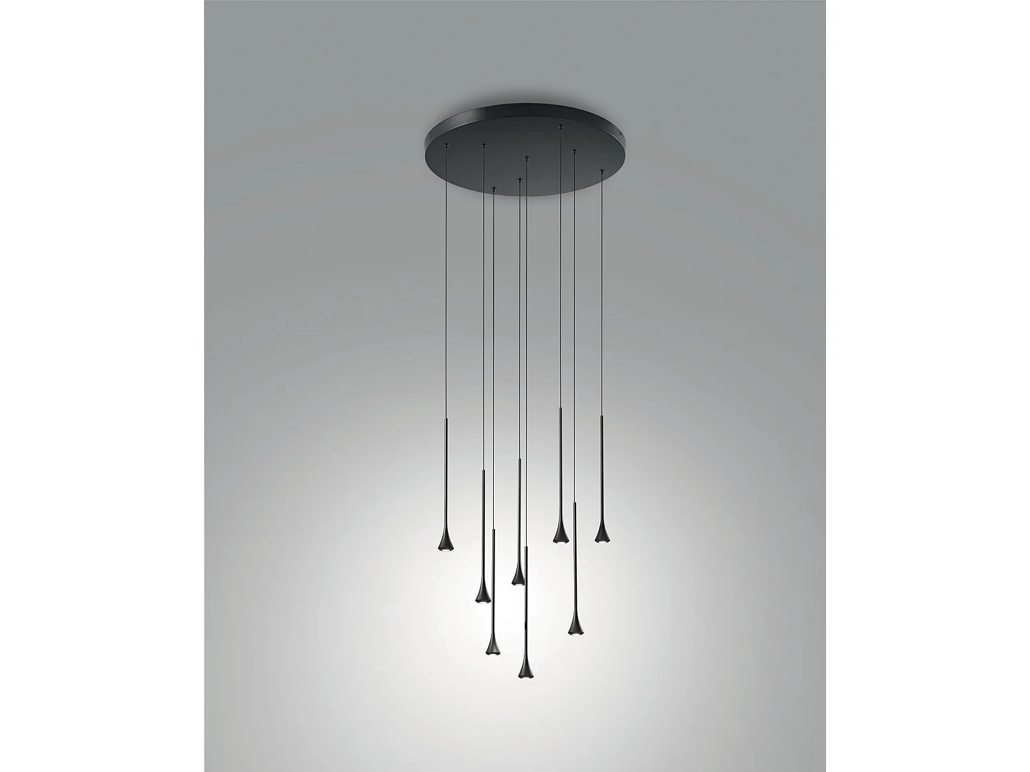 Susa hanglamp Ø500mm LED 40W 3540lm 3000K dimbaar in zwart metaal - elegante structuur IP20 Klasse 1