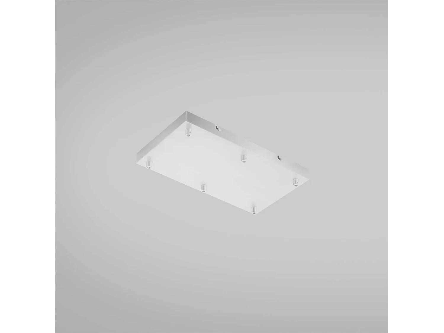 Ofelia Mini BR/6 Rechthoekige Plafondrozet - Hanglampvoet met 6 gaten, Matwitte afwerking, IP20-classificatie - Gealuce