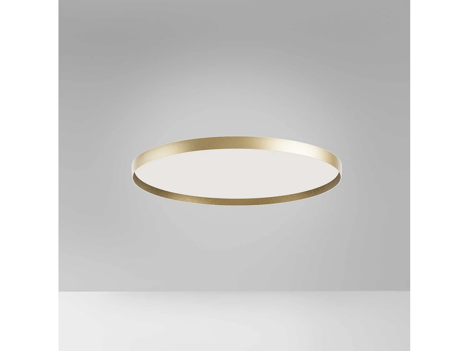 Luminária de teto ACELIA P/G 50W LED de dupla emissão com corte de fase e dimerizável em alumínio dourado escovado - Gealuce