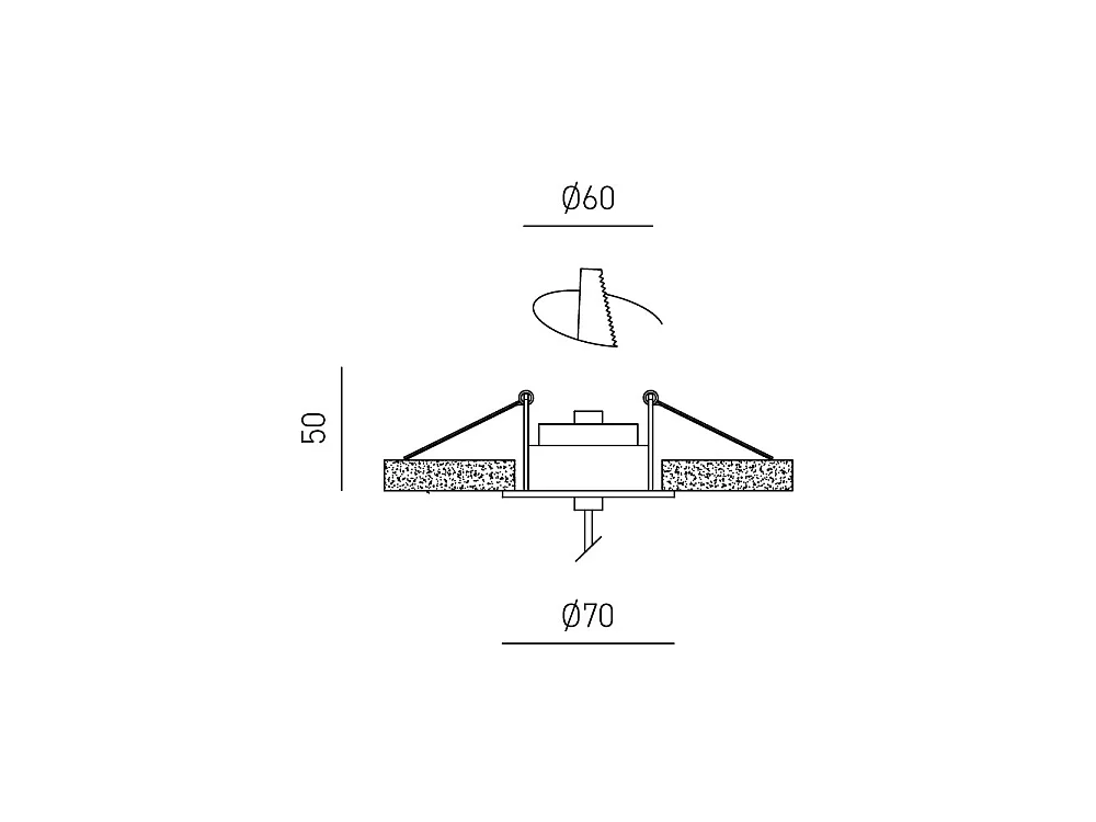 Guya S/I Einzel-Einbau-Pendelleuchte 8,5W LED 3000K 410lm 36° Satinweiß - Gealuce (Einbauversion)