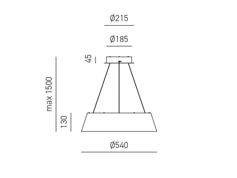 Juliette S Gealuce LED-hanglamp 50W 2300lm 3000K opaalwit, satijn aluminium frame, dimbaar met fasefilter - FJUSB1