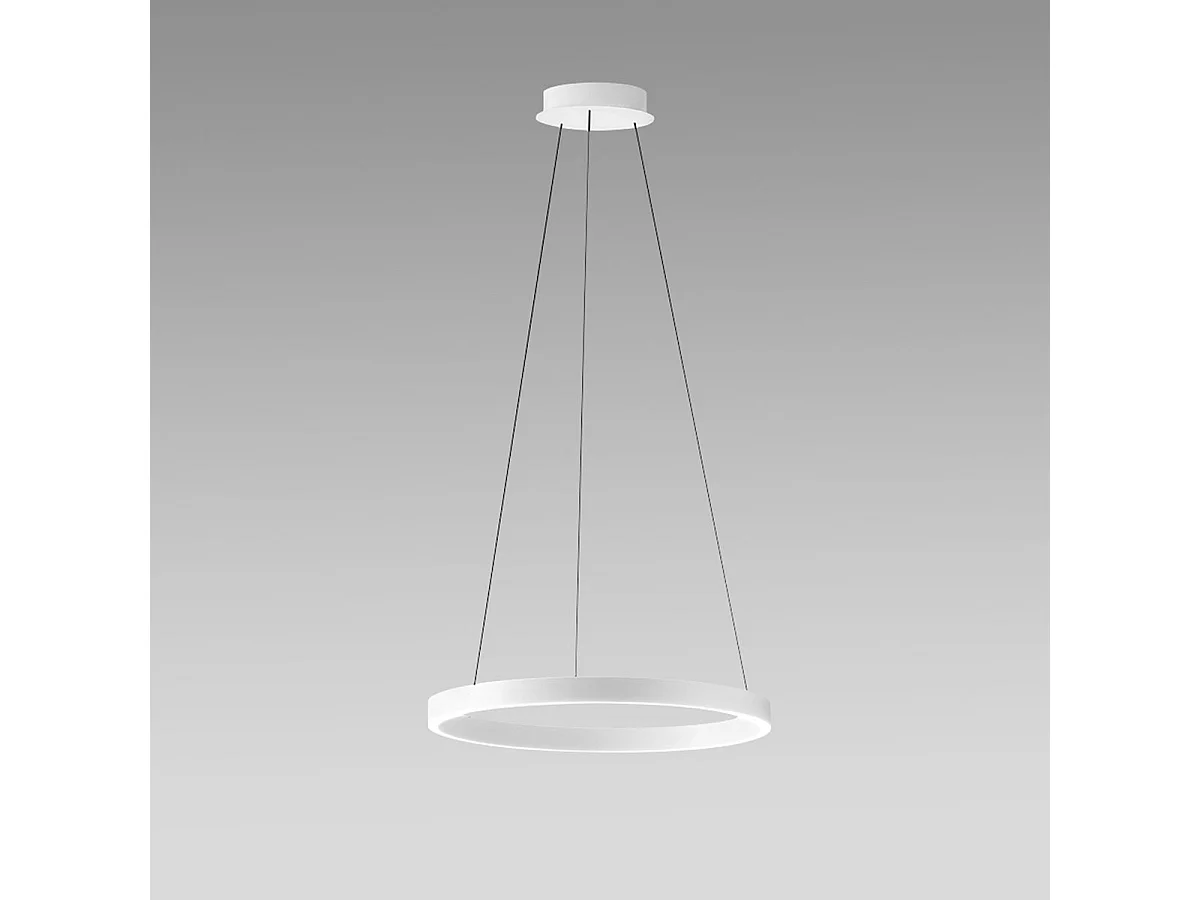 Criseide S/G Weiße Pendelleuchte – Integrierte LED 80 W 4300 lm 3000 K dimmbar, doppelte Lichtabstrahlung, Aluminium und Silikon – Gealuce