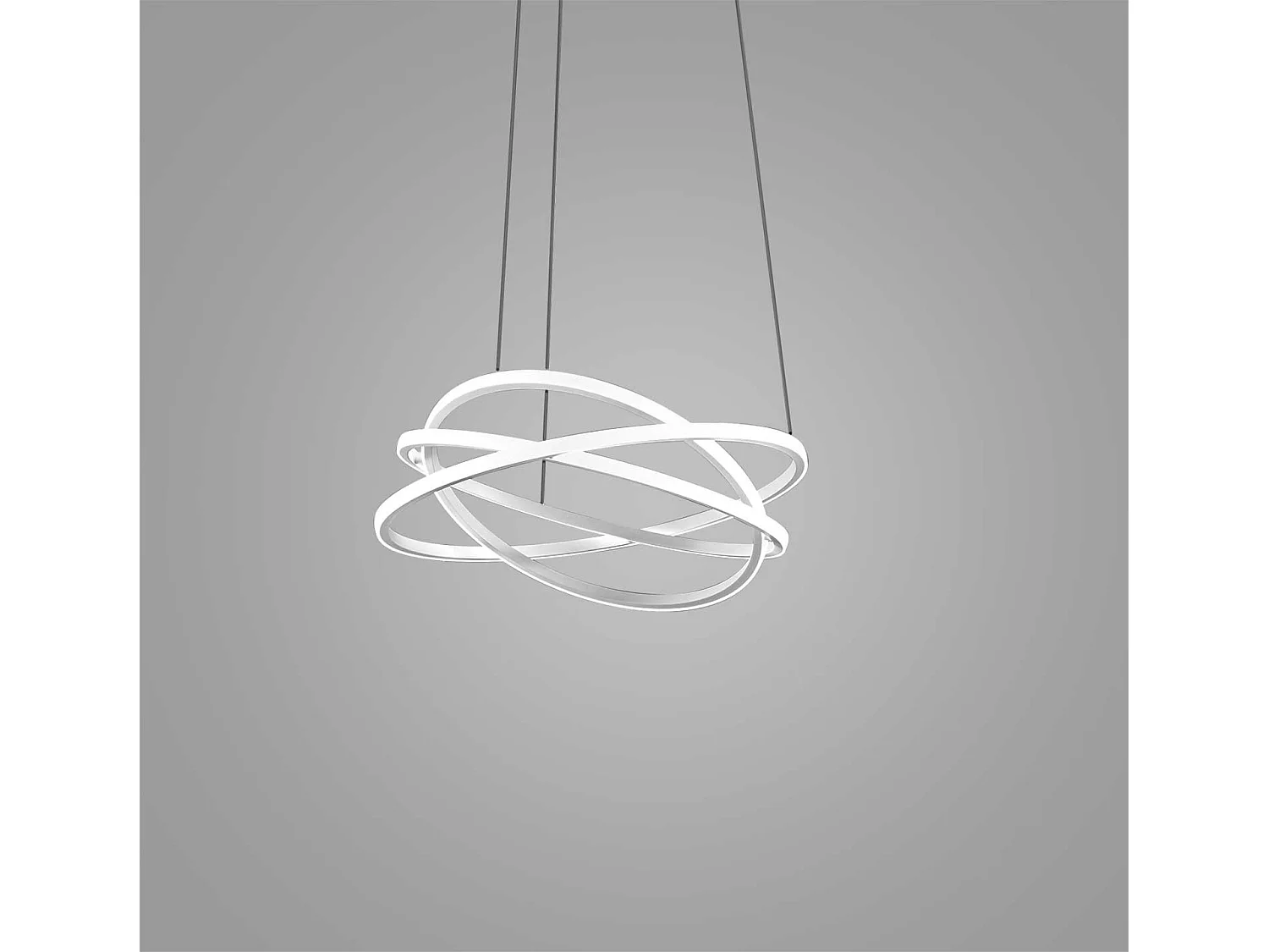 ATIA S/P Witte Aluminium LED Hanglamp 80W 6300lm 3000K Dimbaar Fase-afsnijding en Drukknop - Gealuce