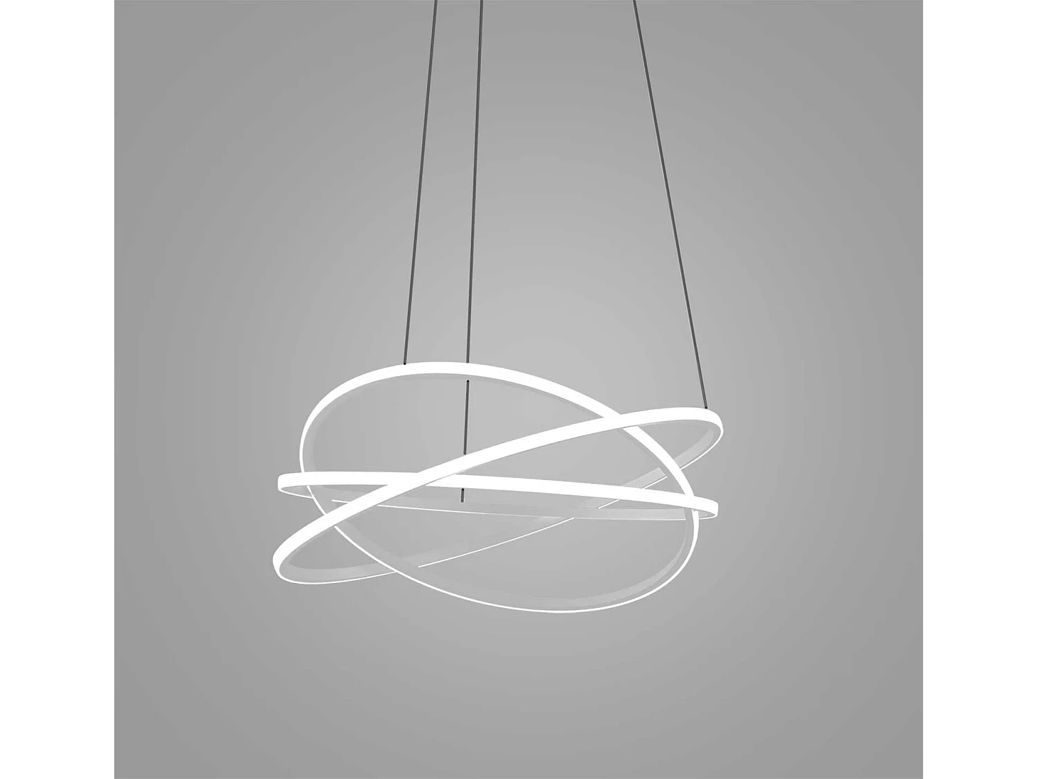ATIA S/M Witte Aluminium LED Hanglamp 100W 7500lm 3000K Dimbaar Fase-afsnijding en Drukknop - Gealuce