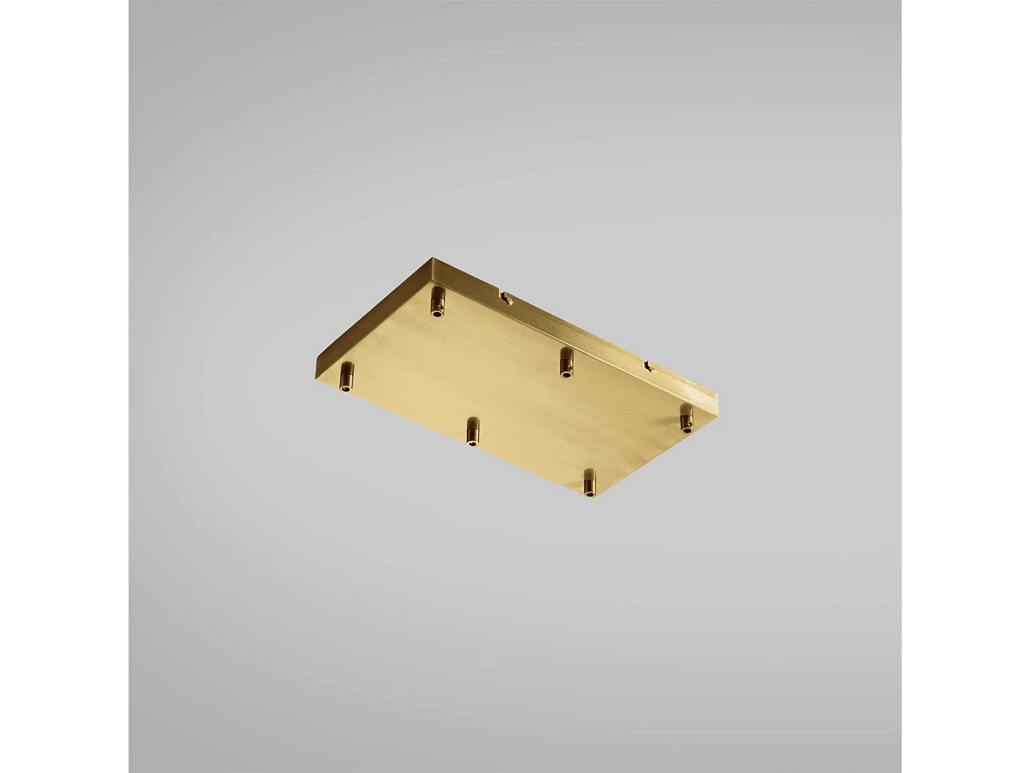 Ofelia Mini B R/6 Rechteckige Deckenrosette – Pendelleuchtenfassung mit 6 Löchern, Messing-Finish, Schutzart IP20 – Gealuce