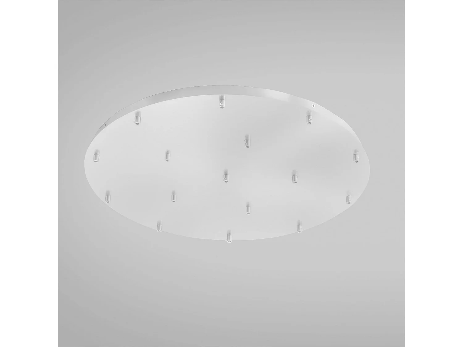 Runde Deckenrosette für OFELIA MINI B T/16 Pendelleuchte – 16 Löcher, mattweißes Metall, inklusive Befestigungsmaterial und Klemmenblock – Gea Luce