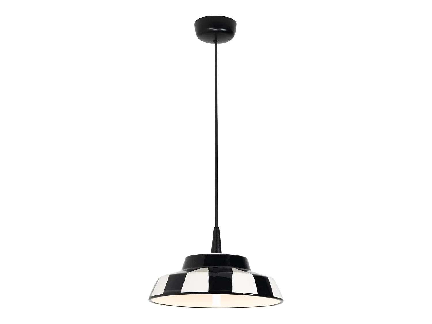 Circus LED-hanglamp 8W 3000K Keramiek Gemaakt in Italië Modern gestreept design Diameter 24 cm In hoogte verstelbaar tot 300 cm Wit