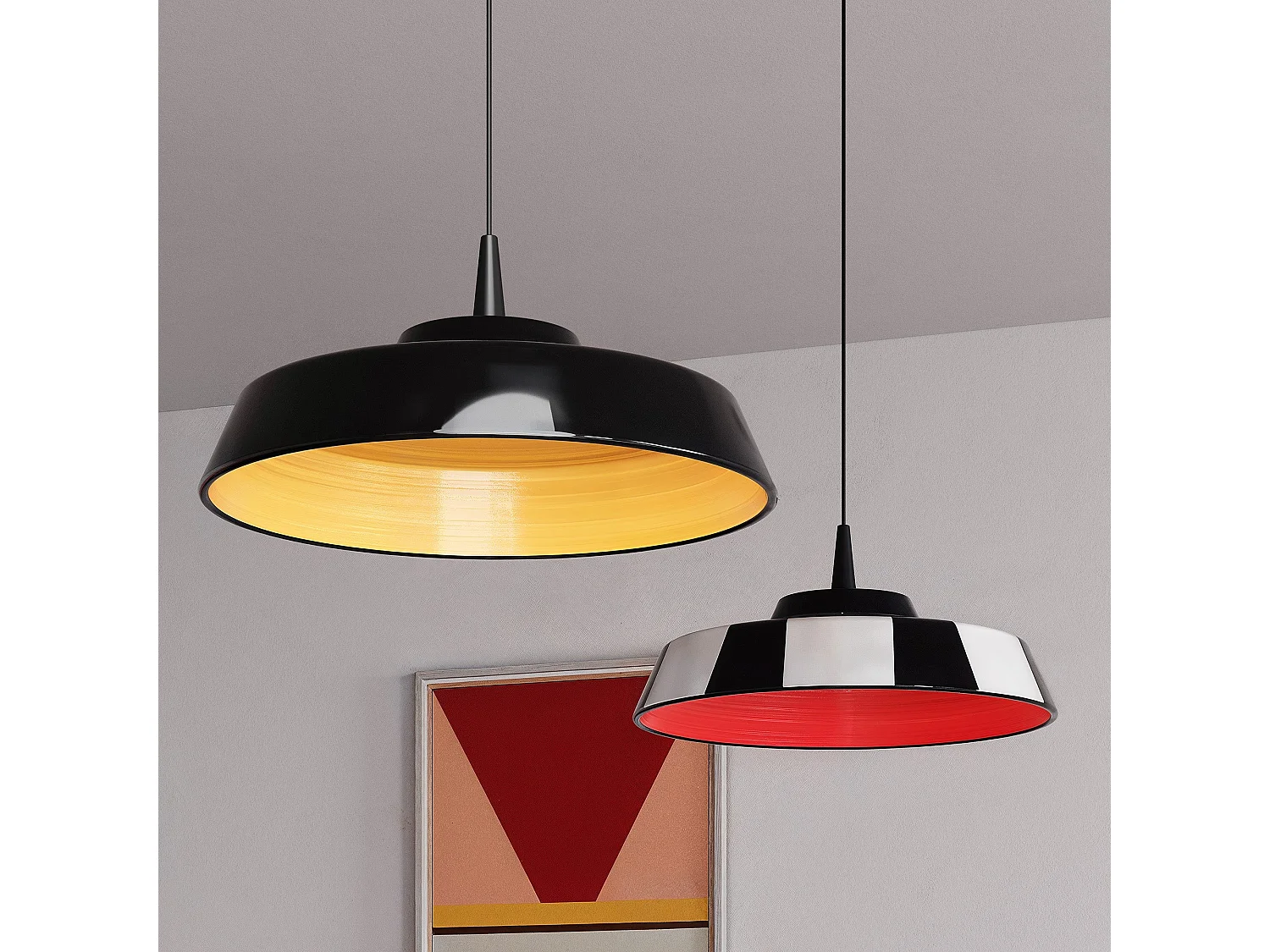 Circus LED-hanglamp 8W 3000K Keramiek Gemaakt in Italië Modern gestreept design Diameter 24 cm In hoogte verstelbaar tot 300 cm Wit