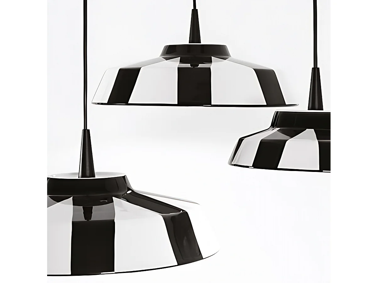 Circus LED-hanglamp 8W 3000K Keramiek Gemaakt in Italië Modern gestreept design Diameter 24 cm In hoogte verstelbaar tot 300 cm Wit