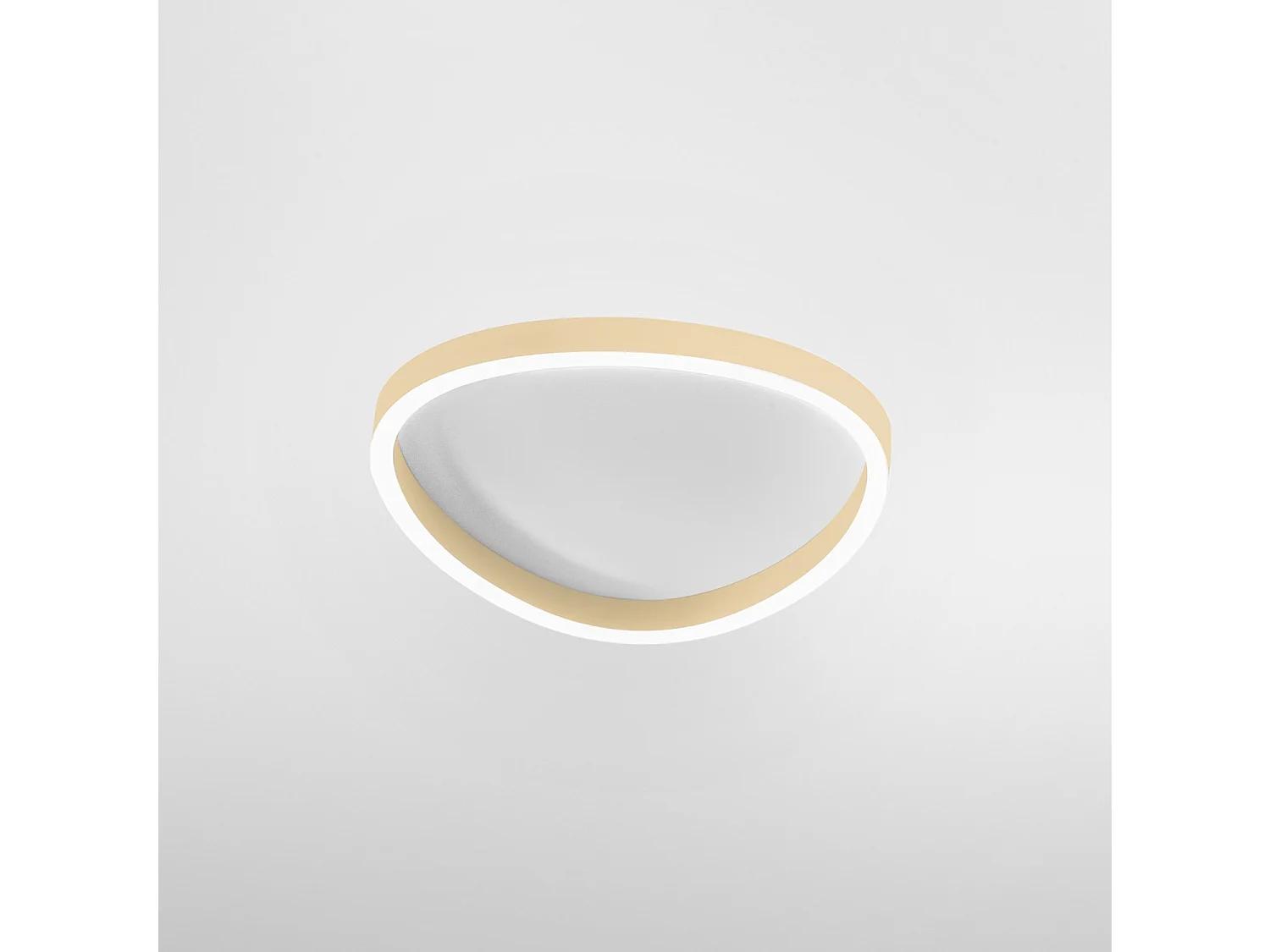 Ecaris P/P Deckenleuchte 38W+8W LED 2200-2300lm CCT 3000K/4000K Dimmbar in Aluminium Neu Beige - Gealuce