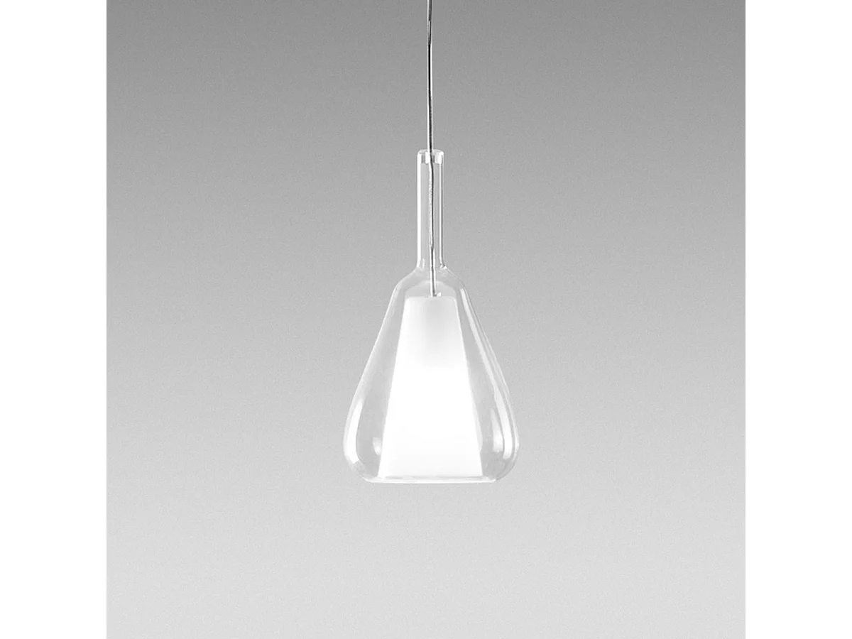 Suspension Ofelia S/11 - Verre Borosilicate Transparent, Douille E27, Câble 3 Mètres, Ip20, Classe I - Gealuce