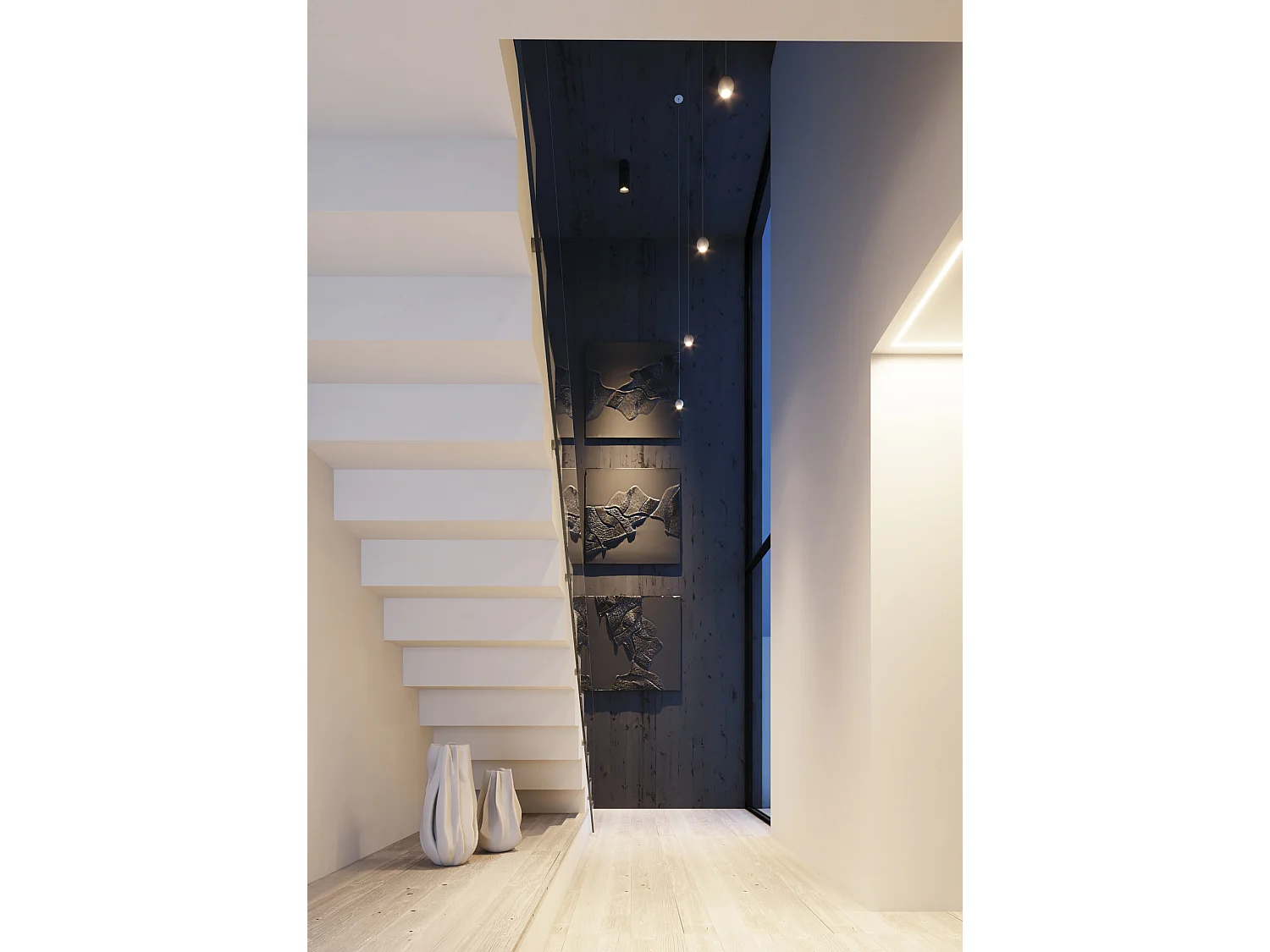 Bora hanglamp 8,5W 36º 2700K mat wit - Hoogwaardige precisie-ledverlichting voor interieurs - Beneito & Faure