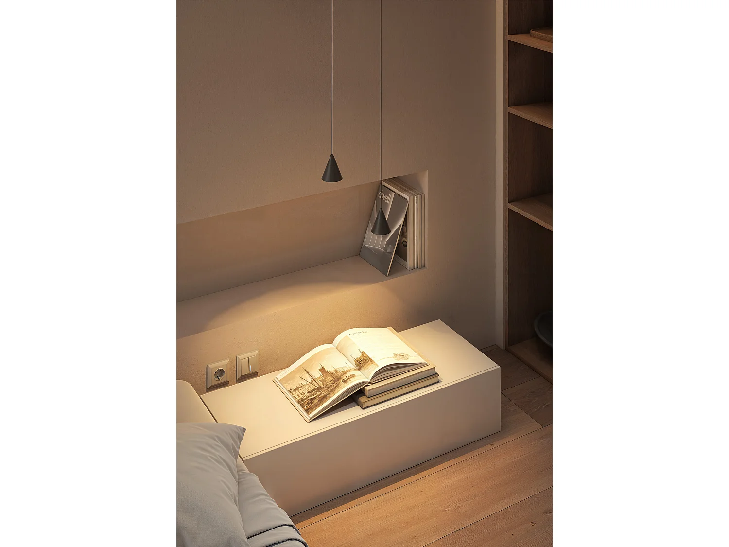 Zoe Surface hanglamp Beneito & Faure 7W 38° 2700K matzwart - conisch ontwerp LED CRI90 UGR<19 voor binnenverlichting