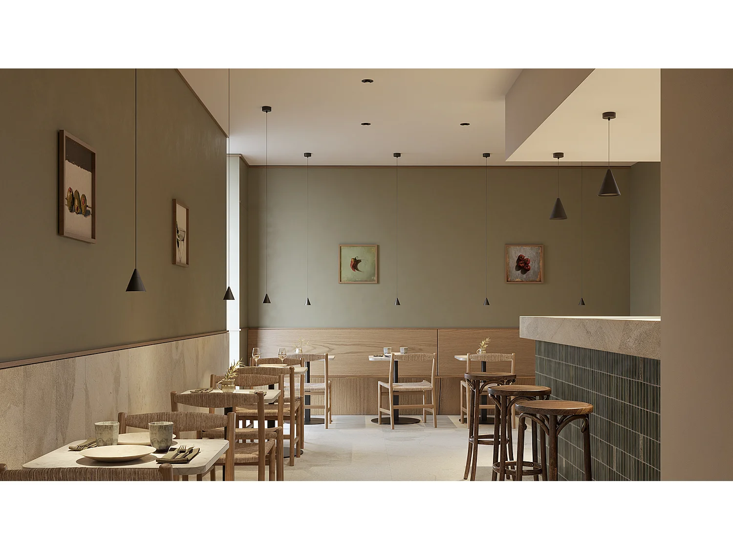 Zoe Surface hanglamp Beneito & Faure 7W 38° 2700K matzwart - conisch ontwerp LED CRI90 UGR<19 voor binnenverlichting