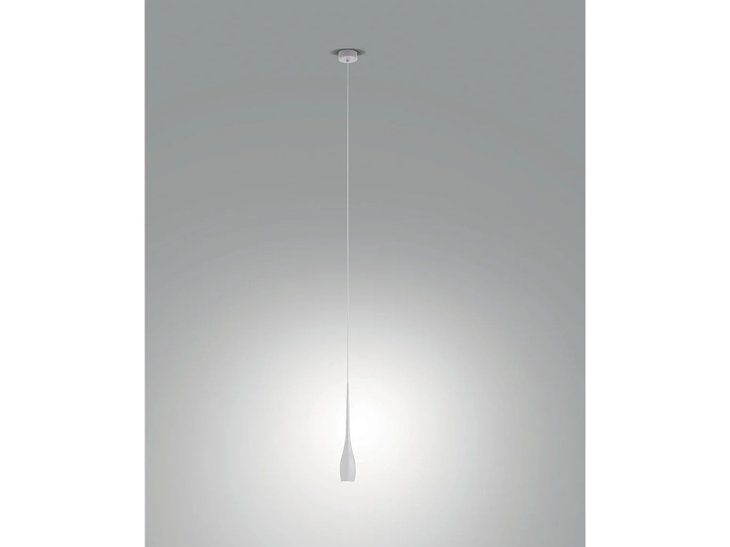 White LED-hanglamp 7W 570lm 3000K, metalen frame, IP20, klasse 1, elegant en modern design - Merk Illuminazione