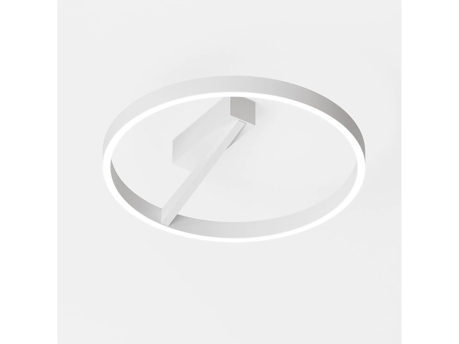 Criseide P/G LED-plafondlamp - 60W 3200lm 3000K dimbaar met aflopende rand in satijnwit aluminium - Gealuce